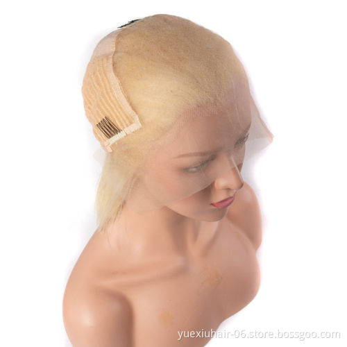 Virgin Human Hair Mink Brazilian Blonde 613 Bob Lace Front Wig Alipearl Short Bob Human Hair Lace Front Wig